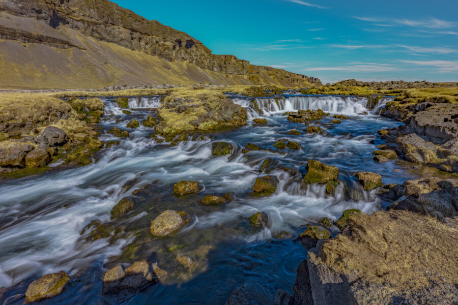 Fossálar Waterfall