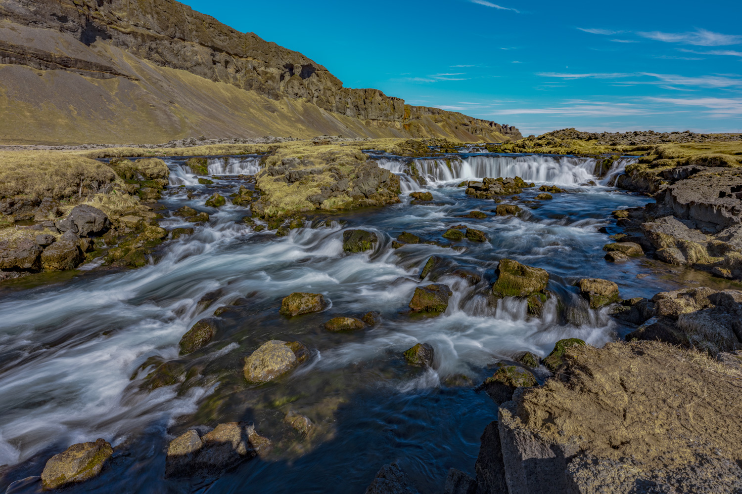 Fossálar Waterfall